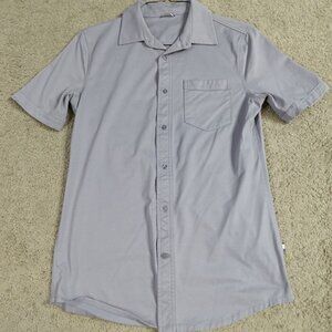Kit and Ace Shirt XS Gray Purple Lavender Short Sleeve